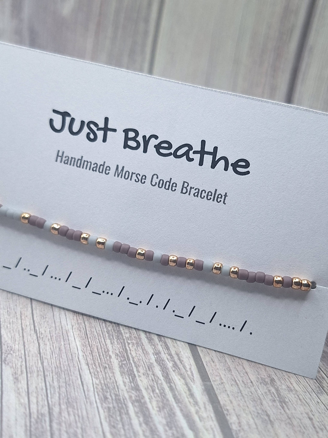 Just Breathe Morse Code Bracelet