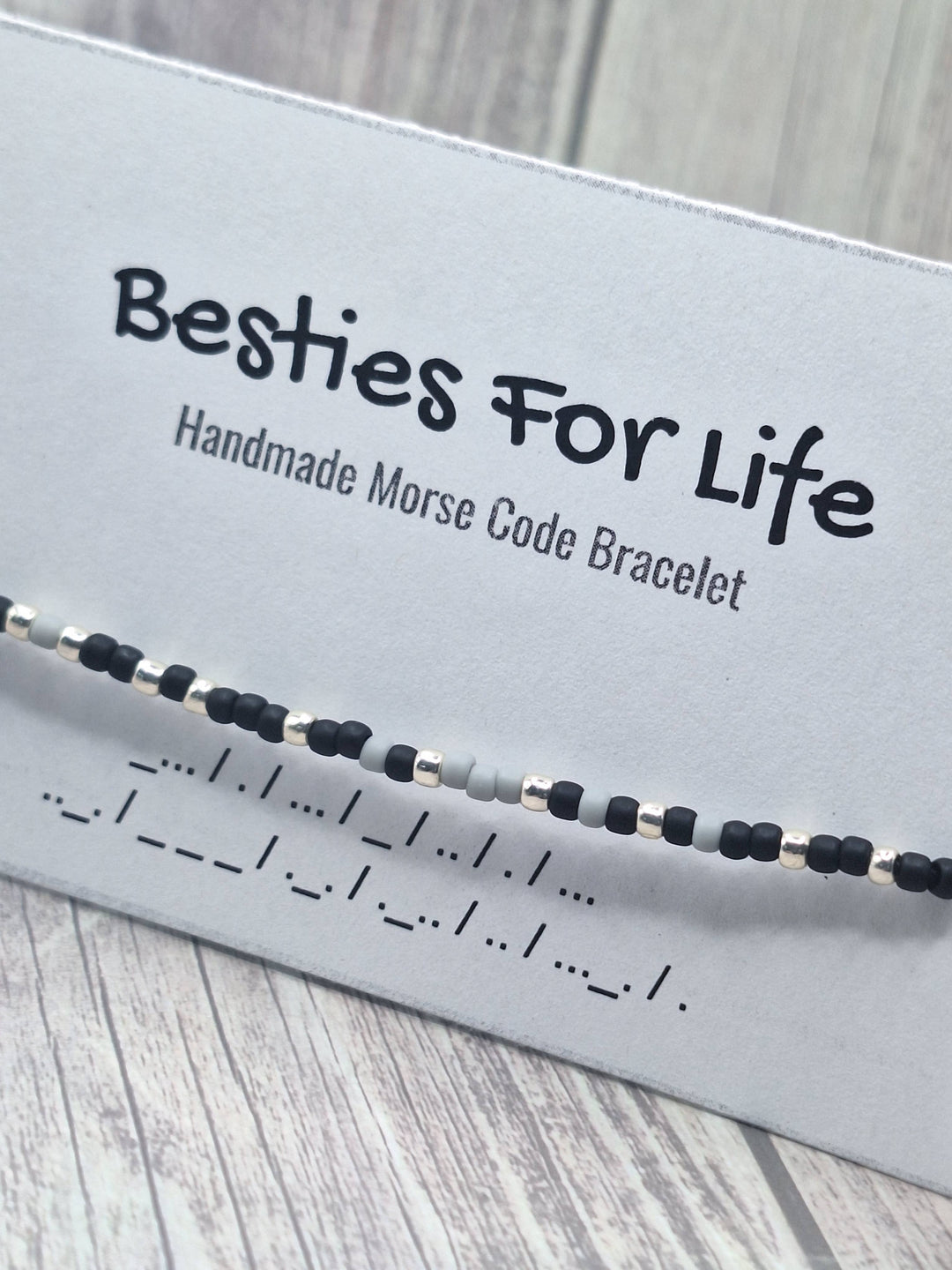 Besties For Life Morse Code Bracelet
