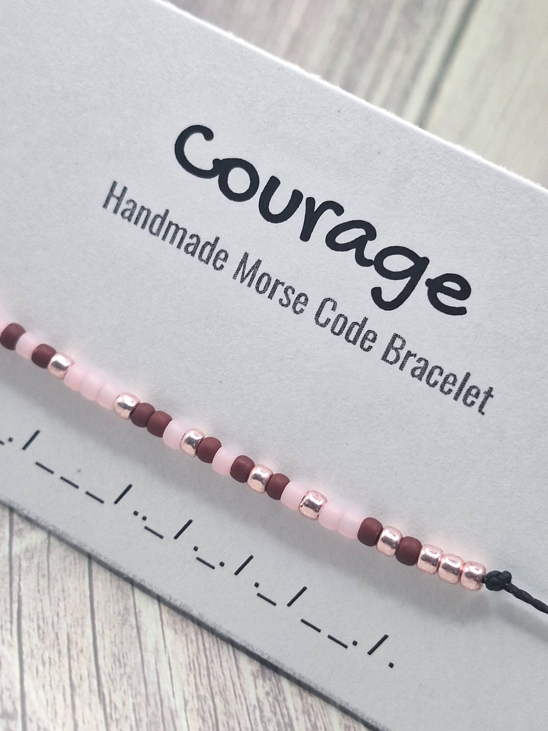 Courage Morse Code Bracelet