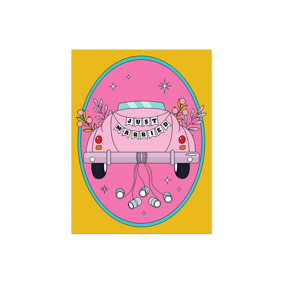 Just Married Car Card