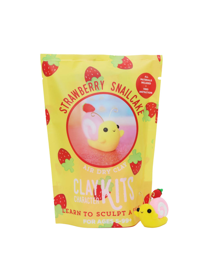 Strawberry Snailcake DIY Air Dry Clay Kit