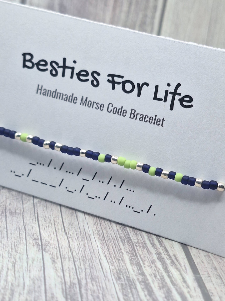 Besties For Life Morse Code Bracelet