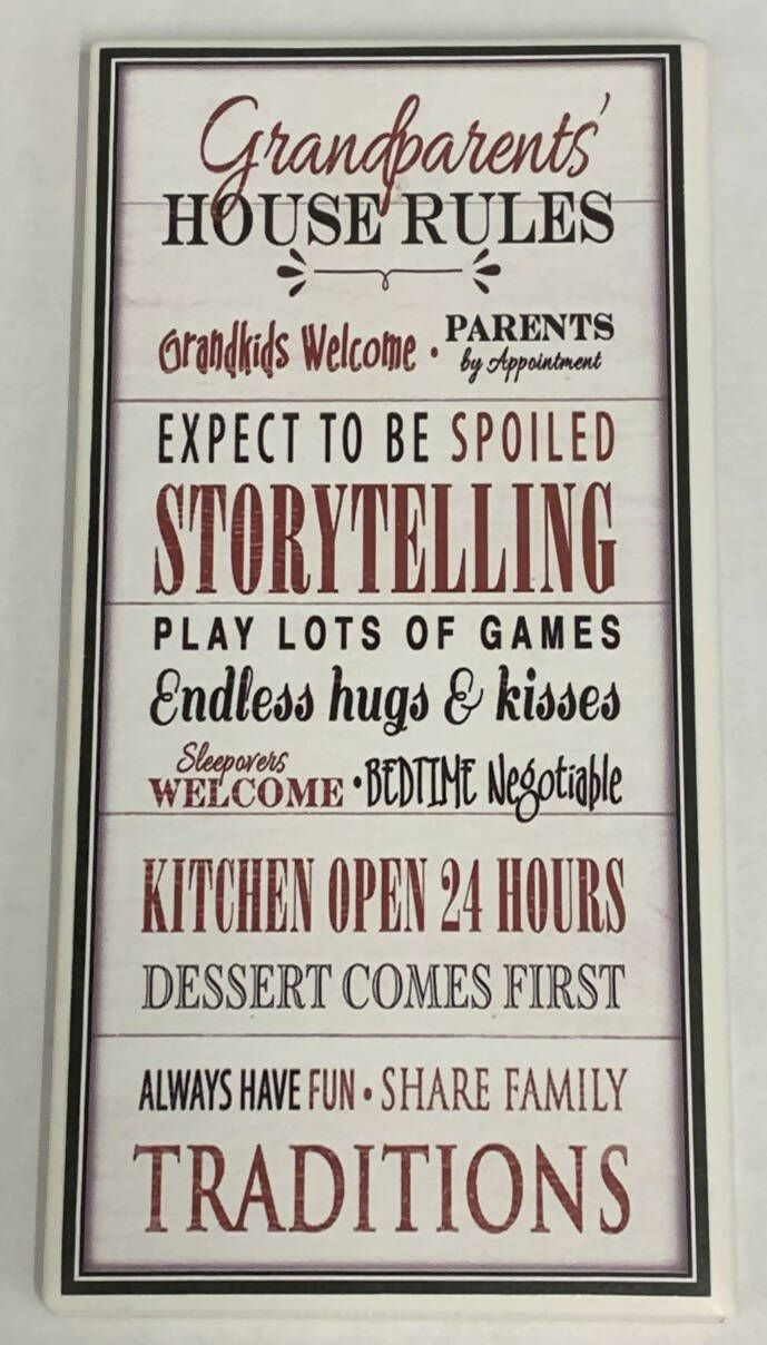 Grandparents House Rules magnet - 1