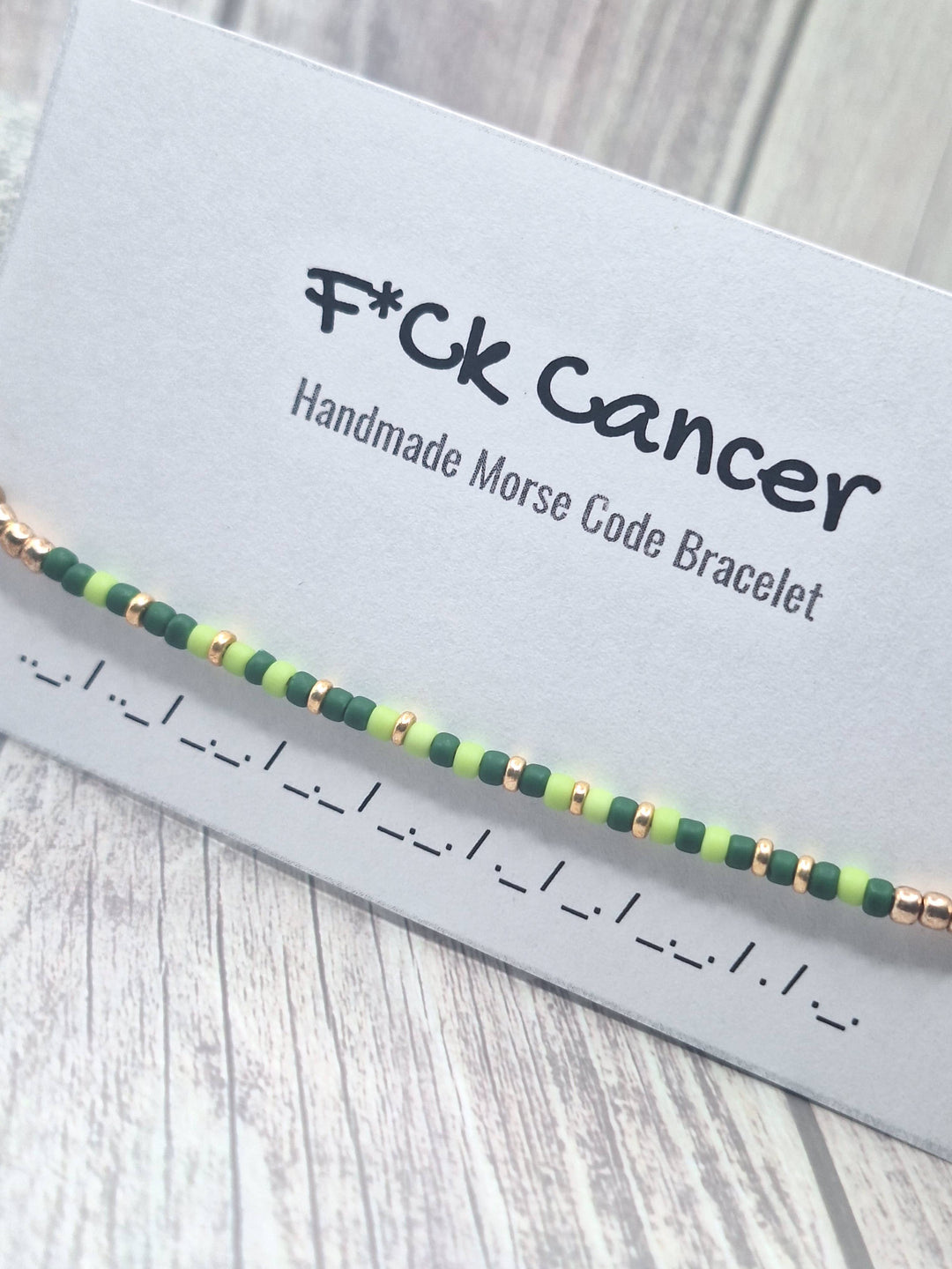 F*ck Cancer Morse Code Bracelet