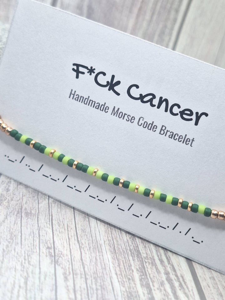 F*ck Cancer Morse Code Bracelet