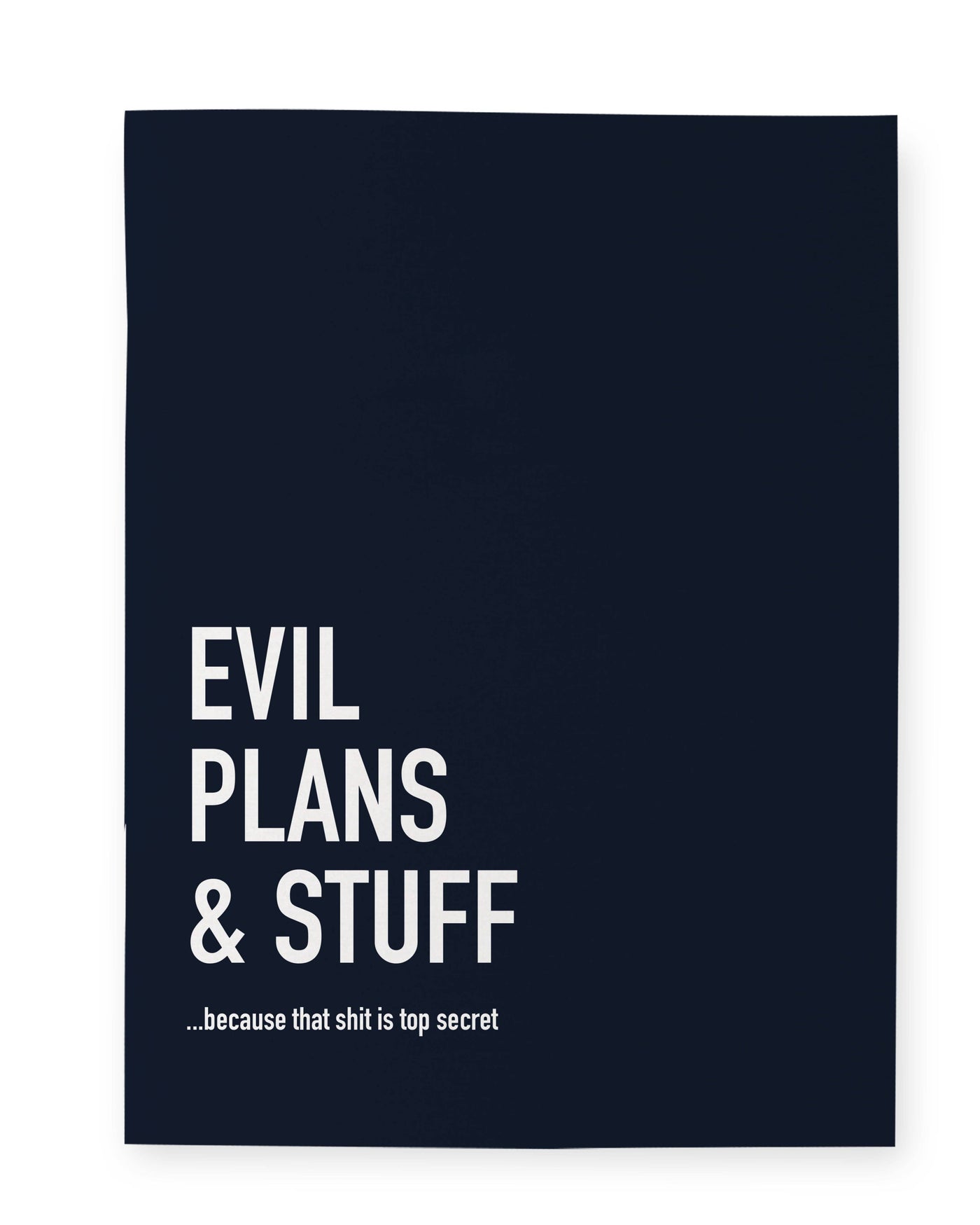 Evil Plans + Stuff Notebook