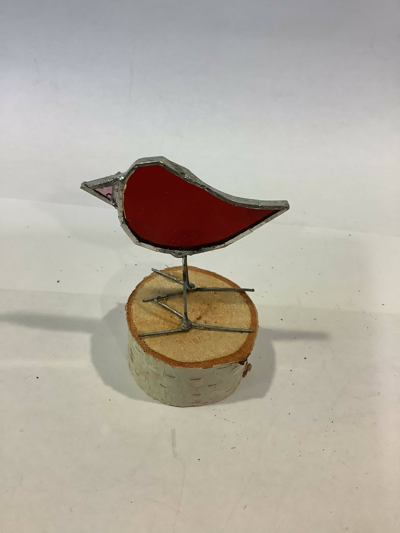 Perched Stained Glass Bird