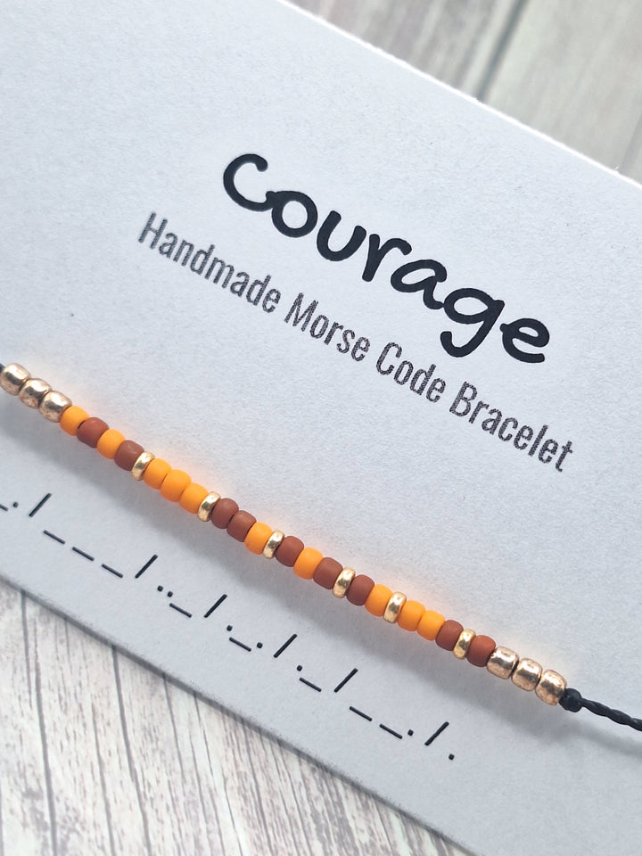 Courage Morse Code Bracelet