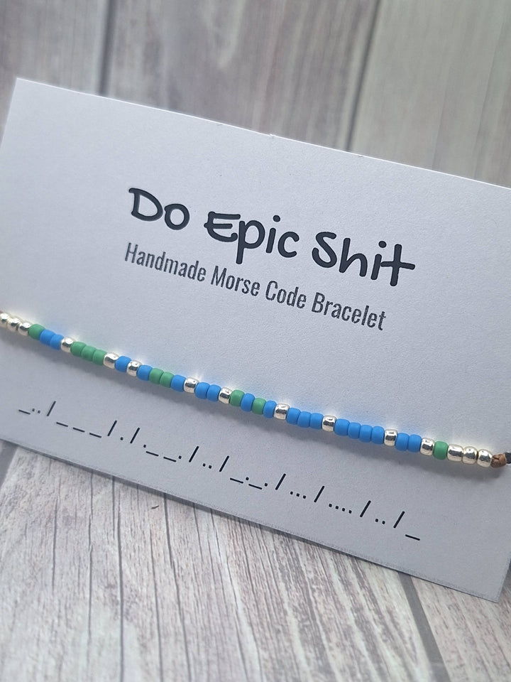 Do Epic Shit Morse Code Bracelet