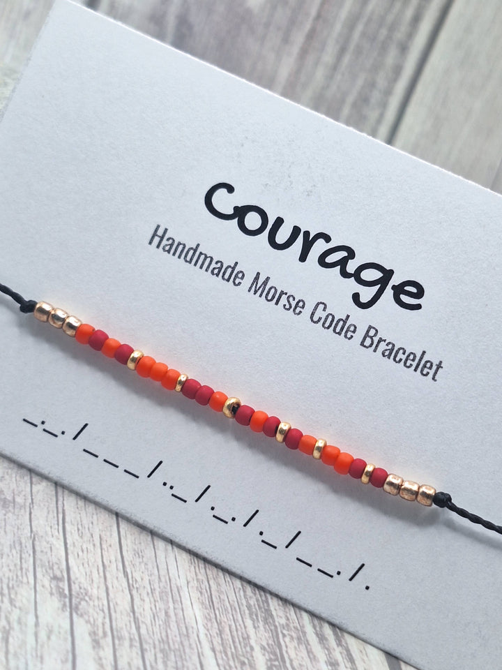 Courage Morse Code Bracelet
