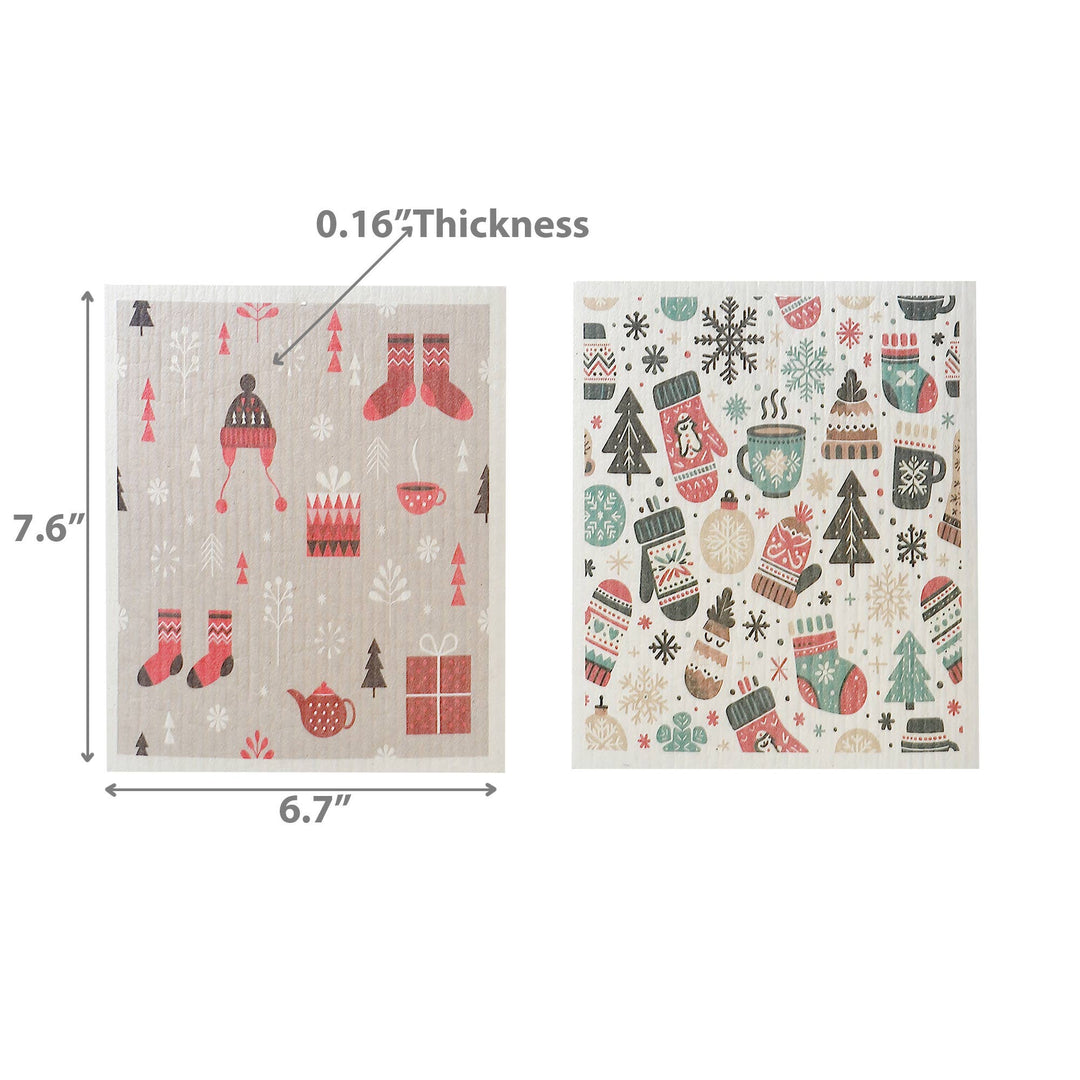 MITTENS, TOQUE & SOCKS SWEDISH DISH CLOTH SET