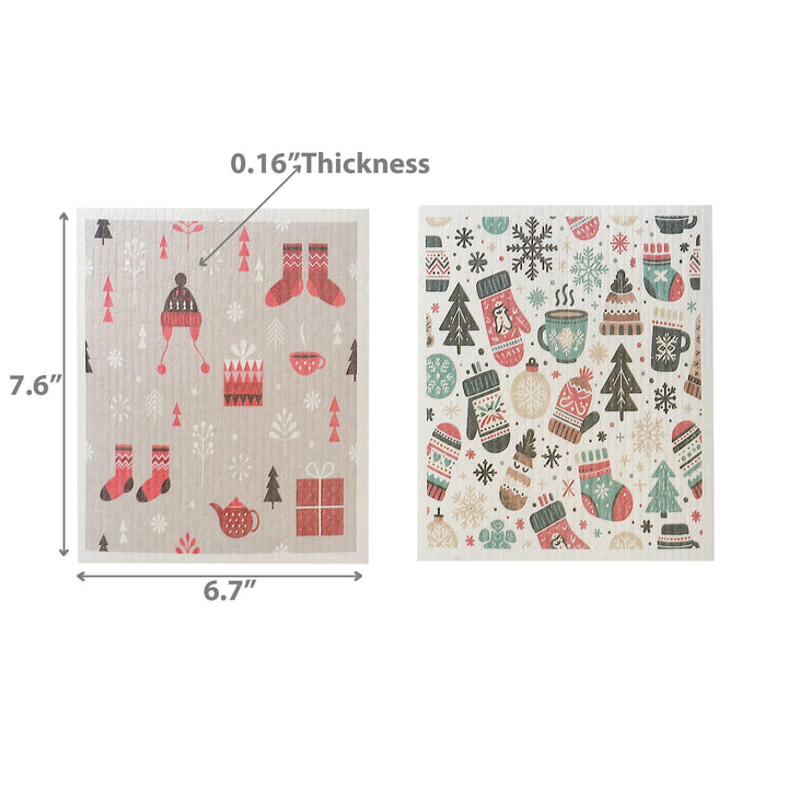 MITTENS, TOQUE & SOCKS SWEDISH DISH CLOTH SET