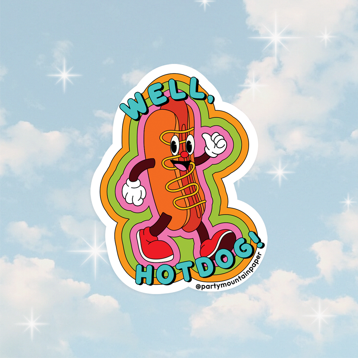 Well, Hotdog! Sticker