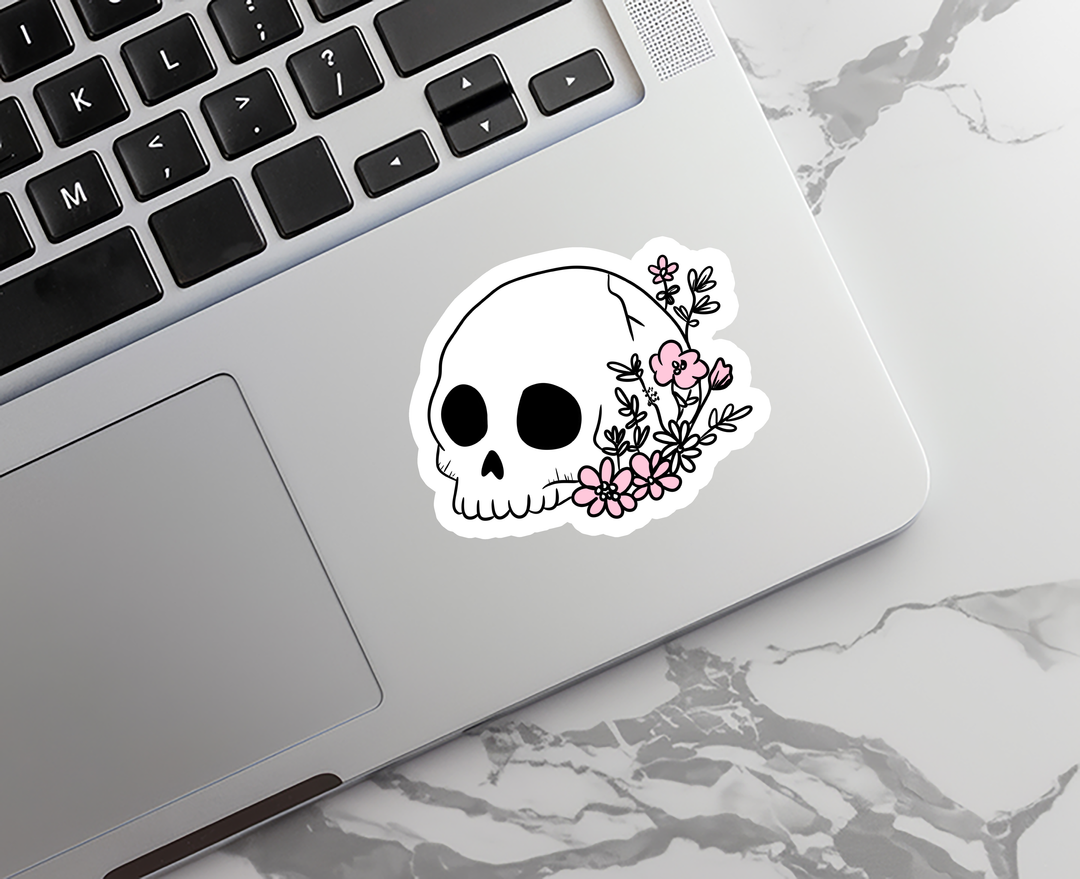 Floral Skull Sticker