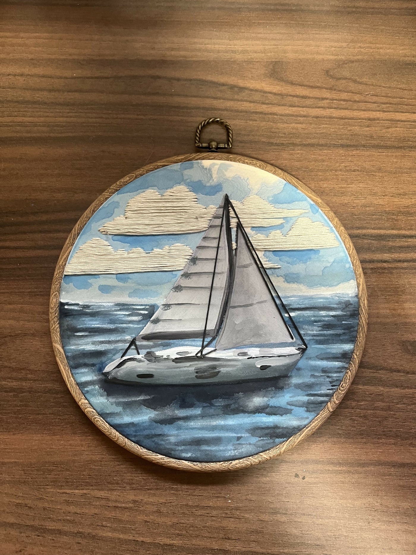 Embroidered Sailboat