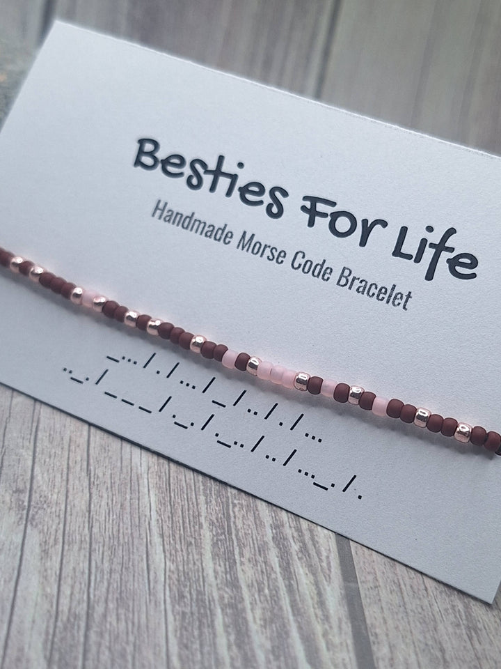 Besties For Life Morse Code Bracelet