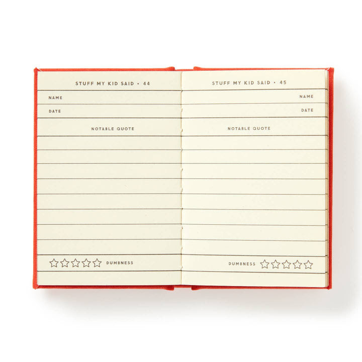 Dumb Things My Kid Said Tiny Diary