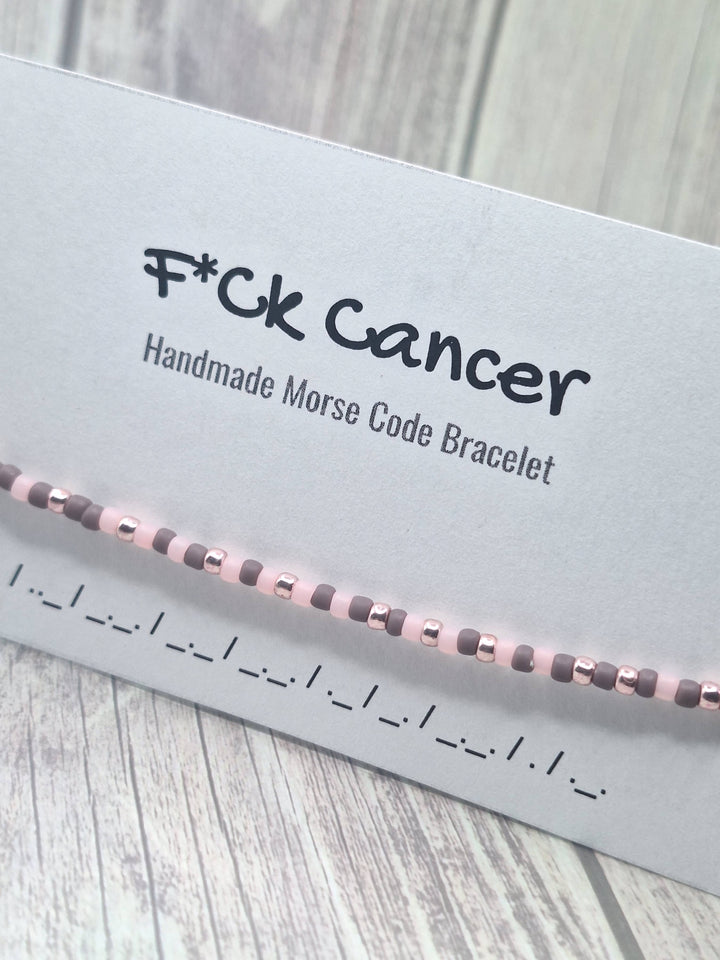 F*ck Cancer Morse Code Bracelet