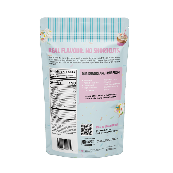 Birthday Cake White Chocolate Rainbow Popcorn