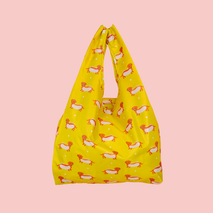 Weiner Dog Foldable Nylon Tote