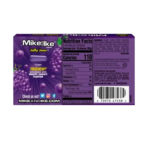 Mike and Ike Jolly Joes Grape Theater Box