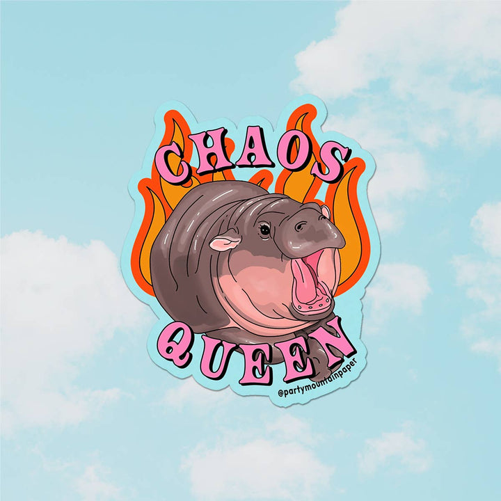 Chaos Queen Hippo Moo Deng Sticker