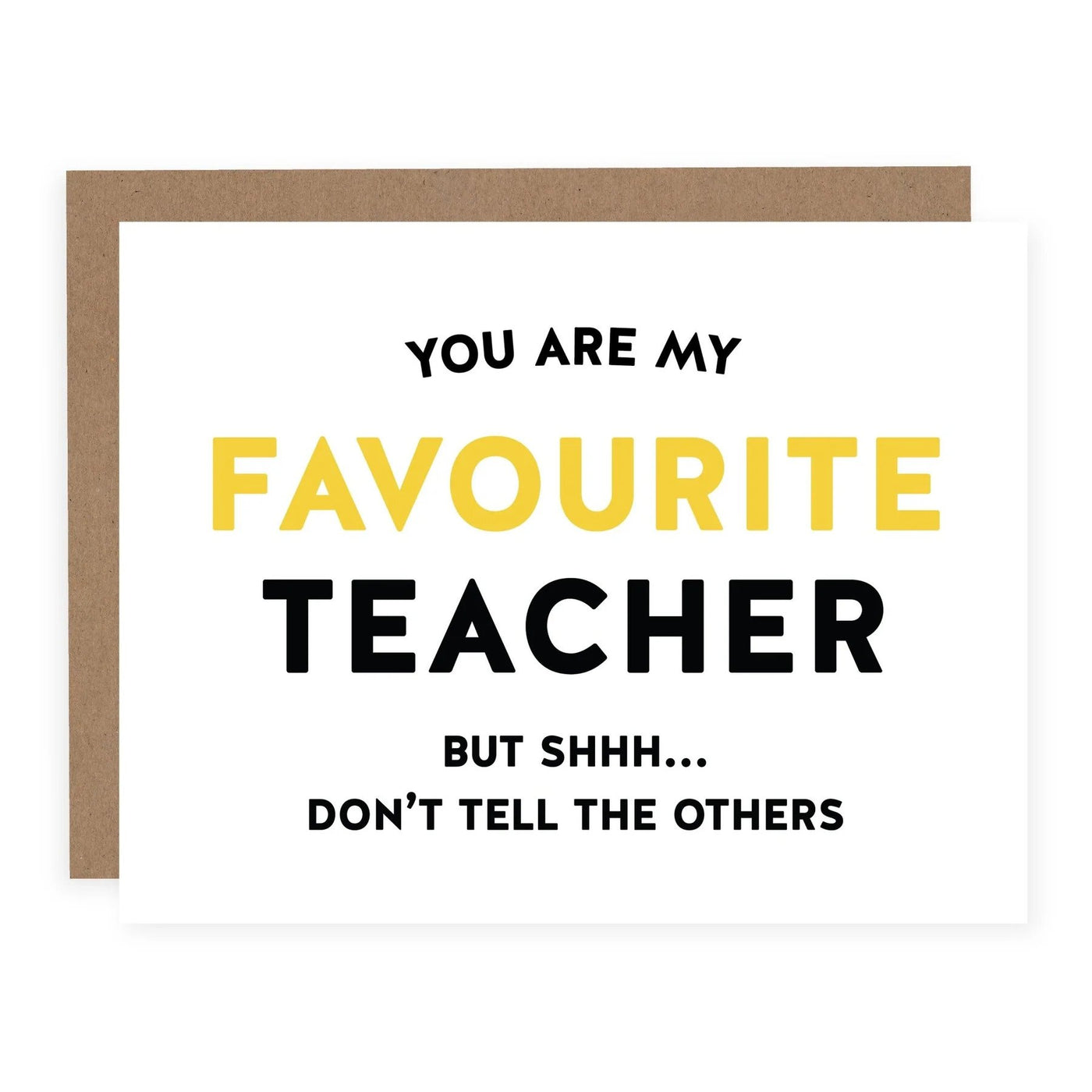 Favourite Teacher Card