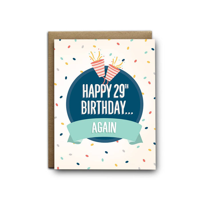 Happy 29th Again Birthday Card