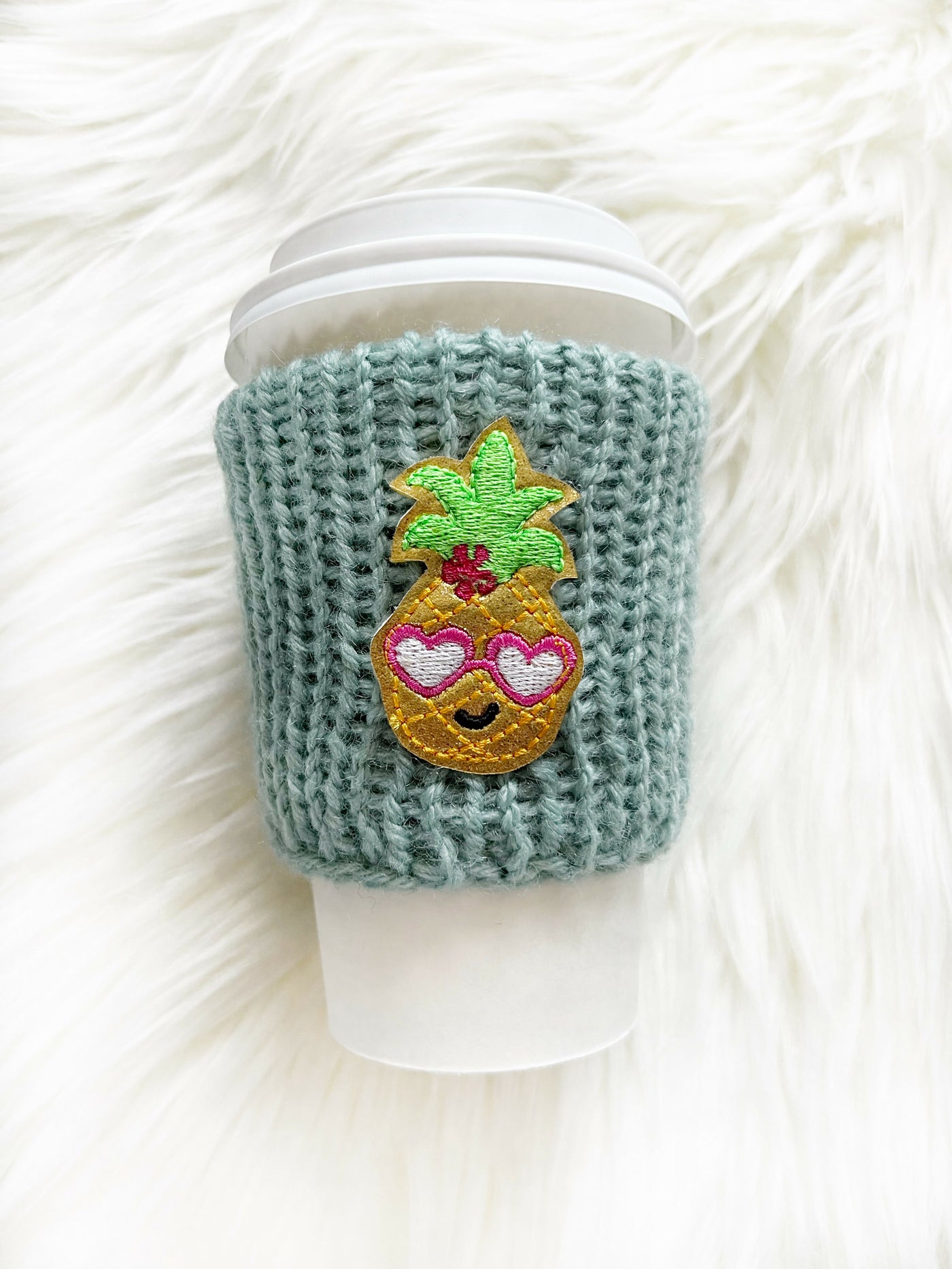 Pineapple Knit Cup Cozy