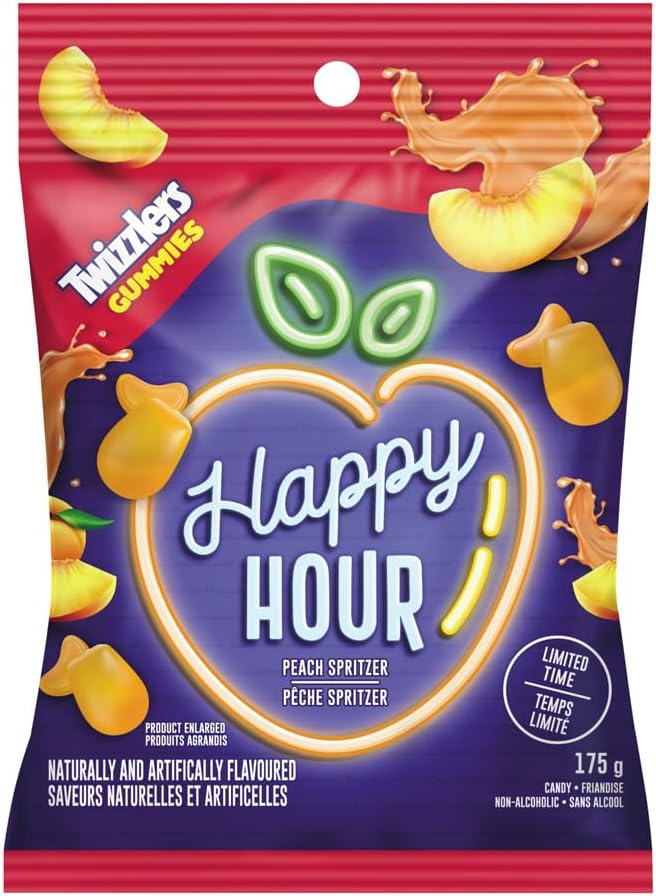 Twizzlers Happy Hour Peach Spritzer Gummies