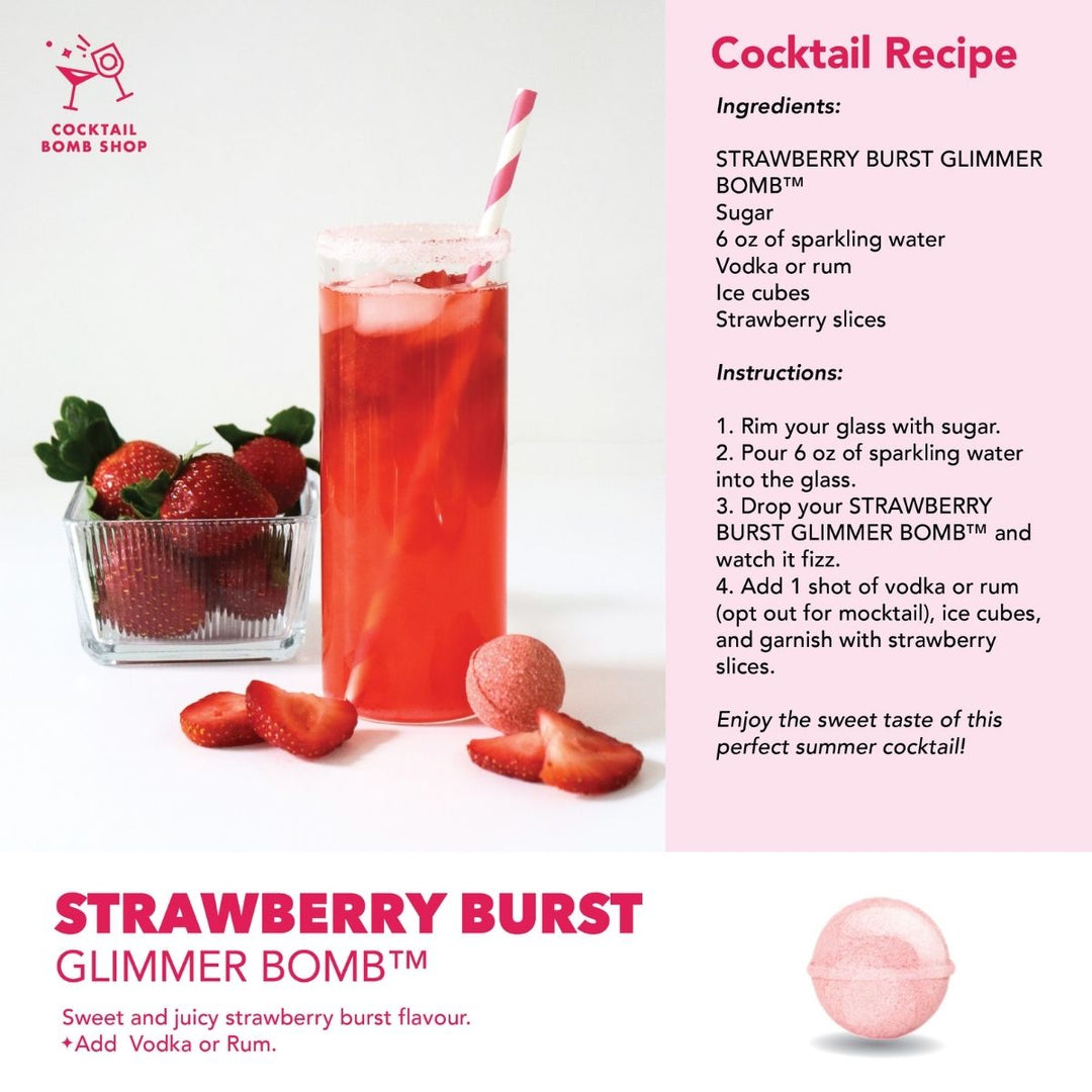 Strawberry Burst Single Cocktail Bomb