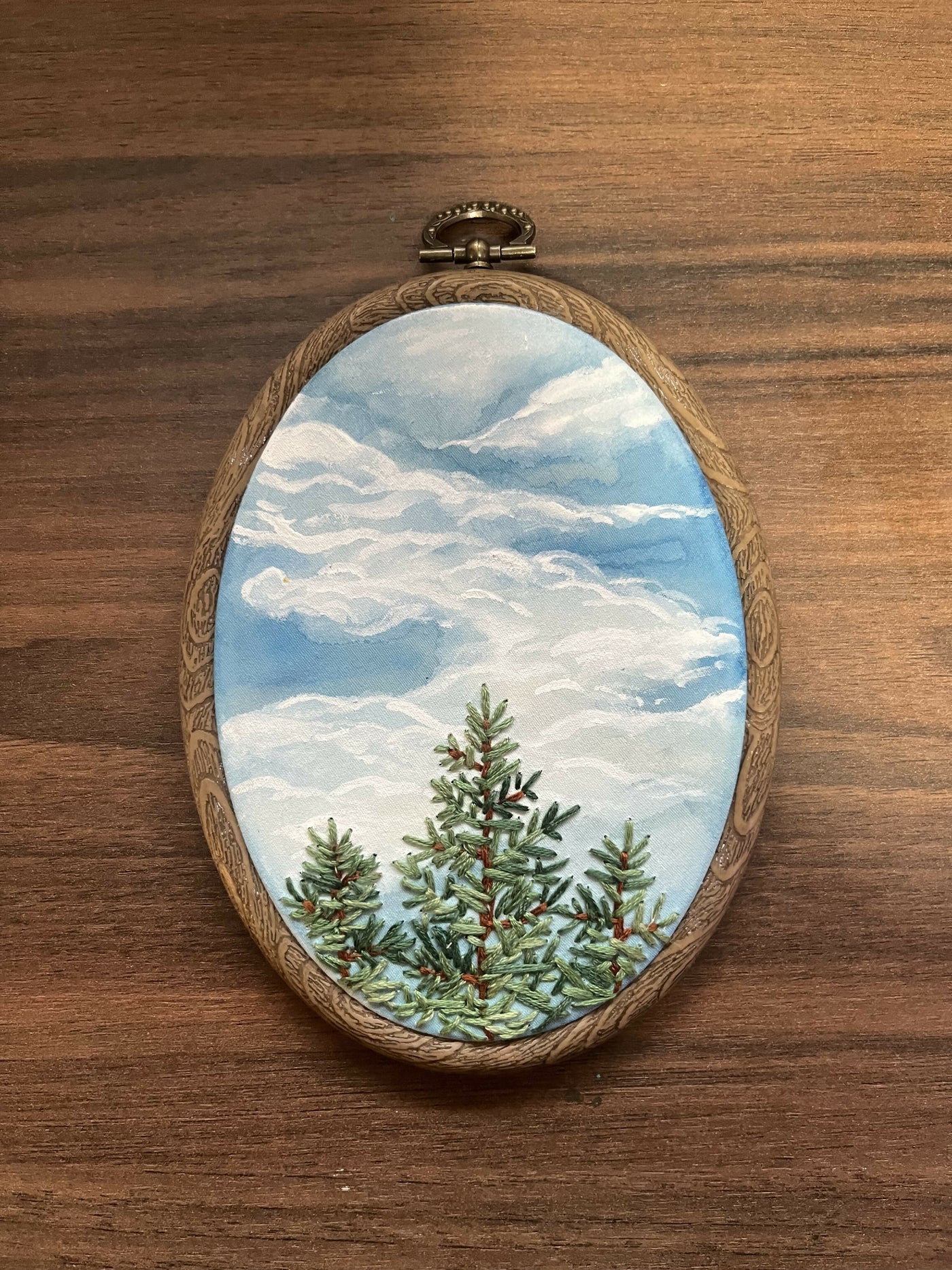 Embroidered tree tops