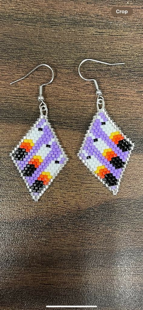Indigenous designs on earrings