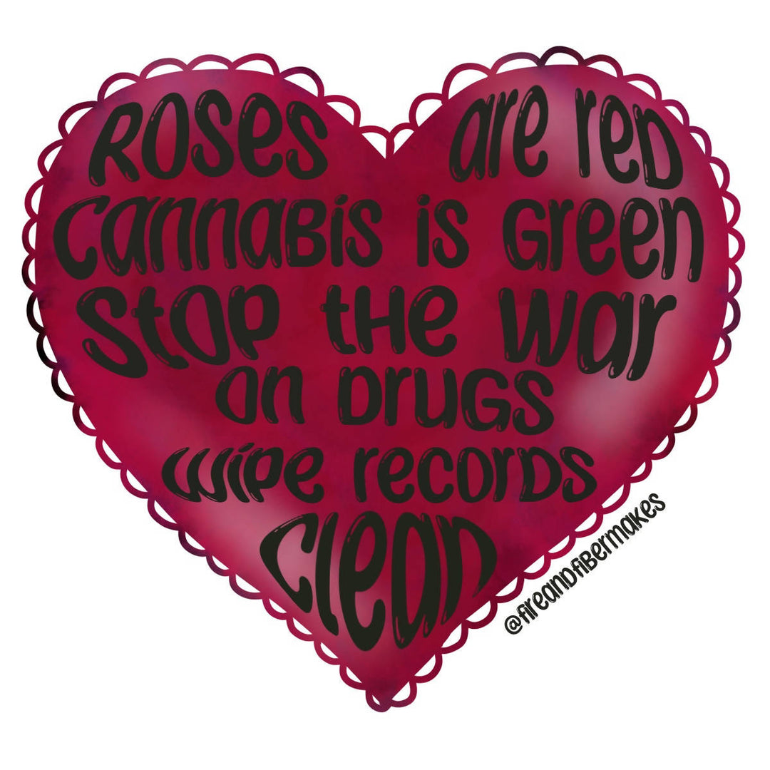 Roses Are Red Vinyl Sticker - 2