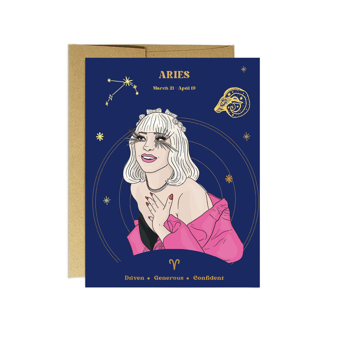 Pop Culture Zodiac Birthday Card | Aries