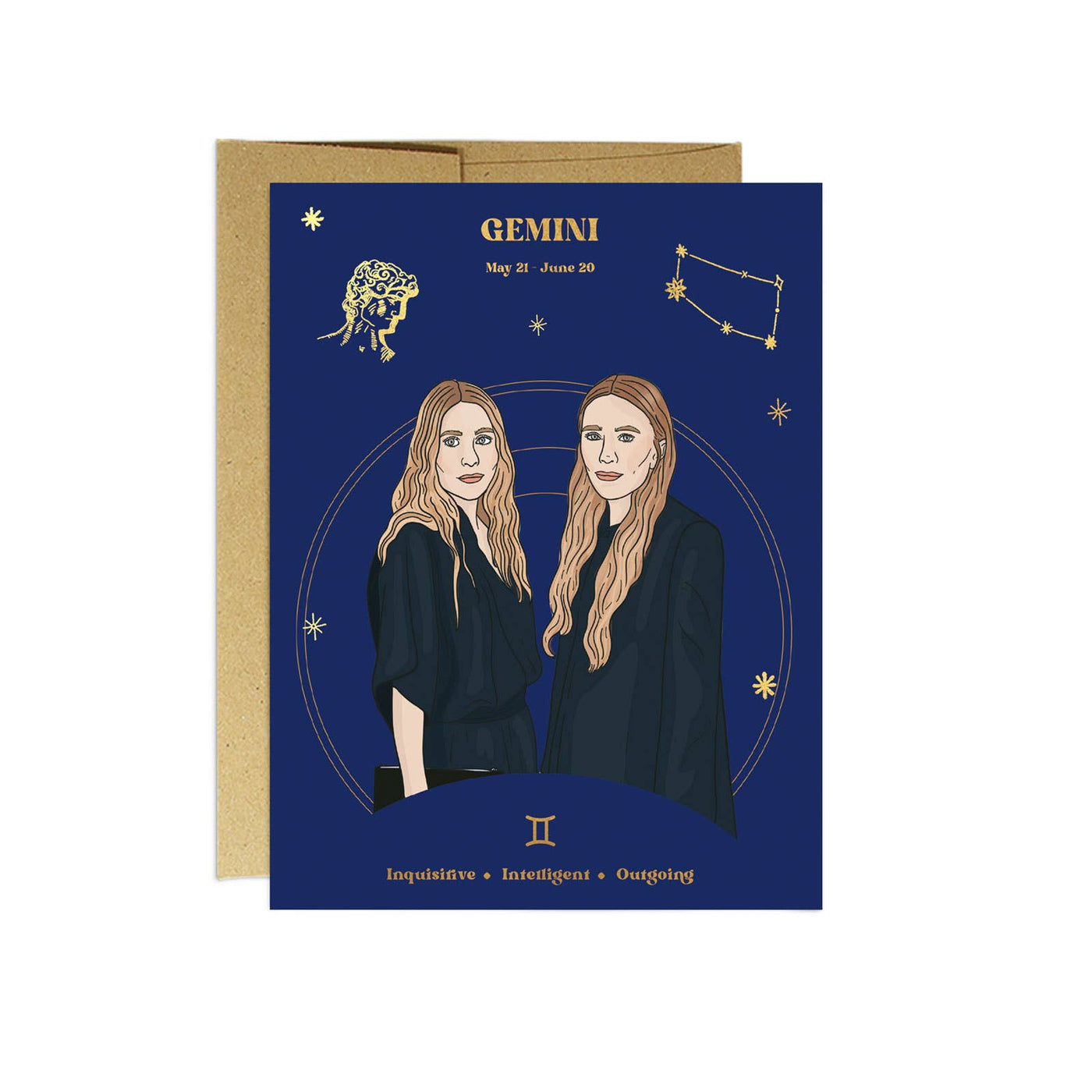 Pop Culture Zodiac Birthday Card | Gemini