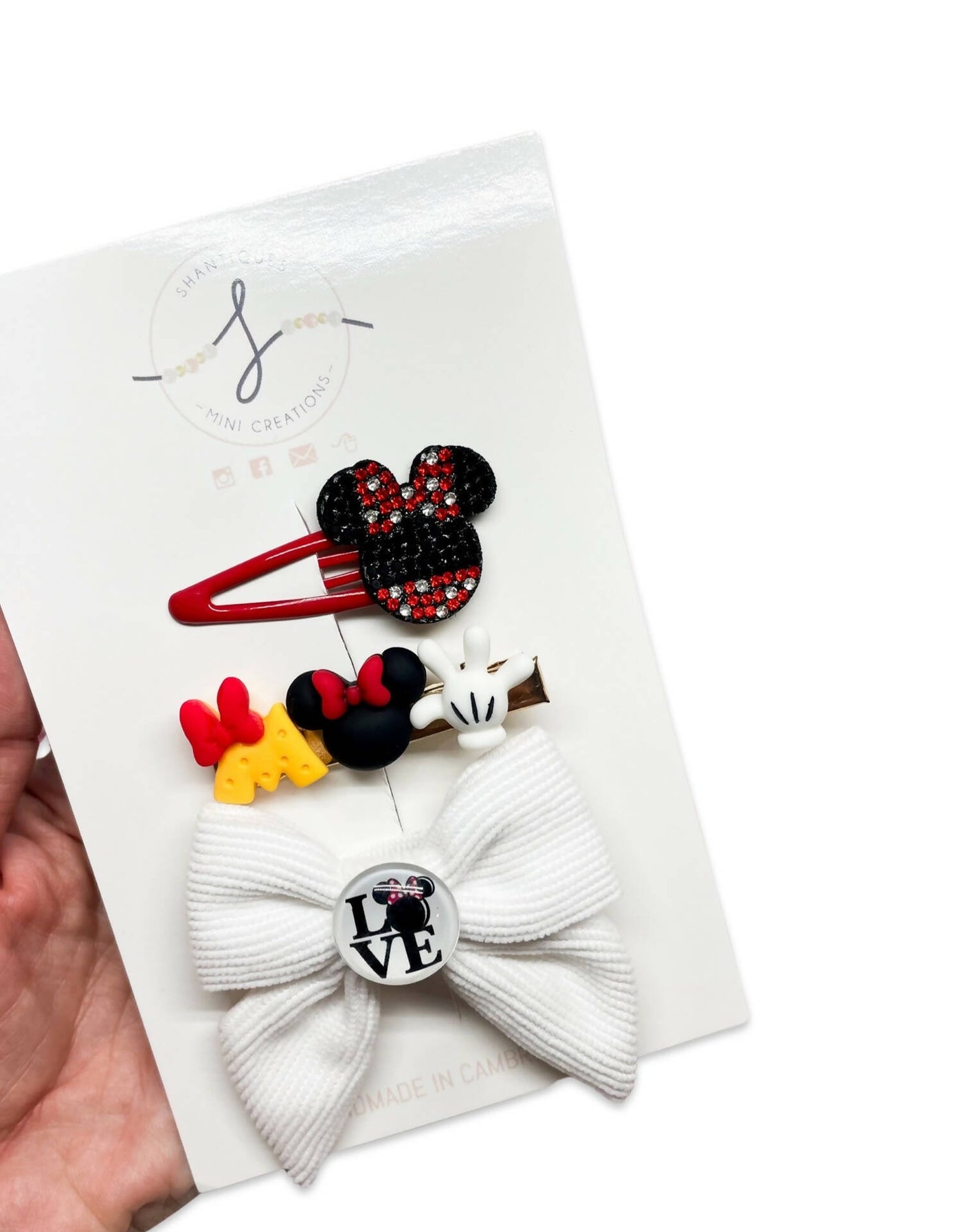 Minnie Mouse - Bow / Hair Clip Set