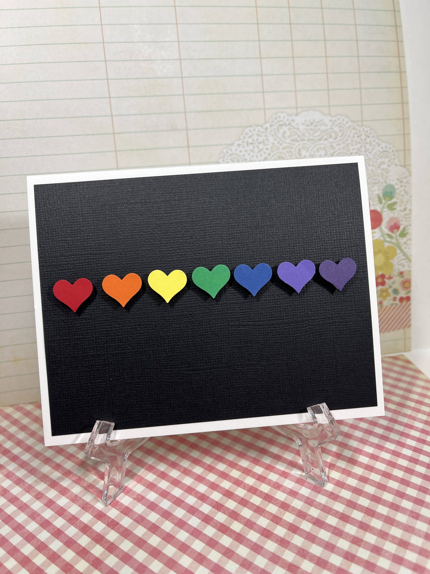 Rainbow Hearts Card