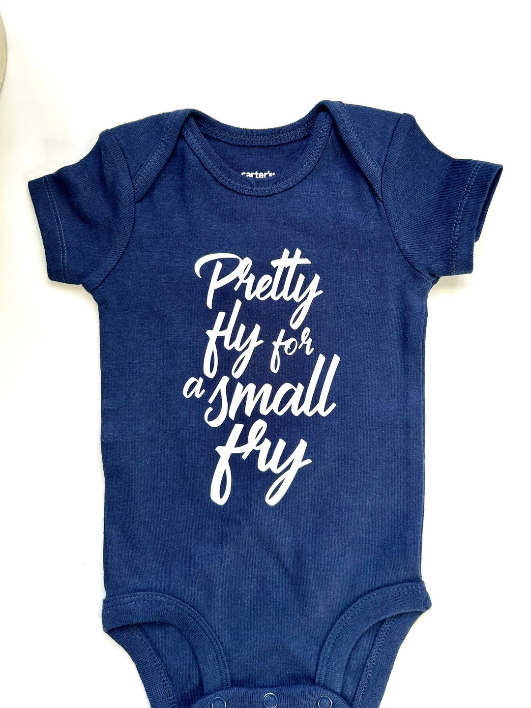 Pretty Fly for a Small Fry Onesie (Navy)