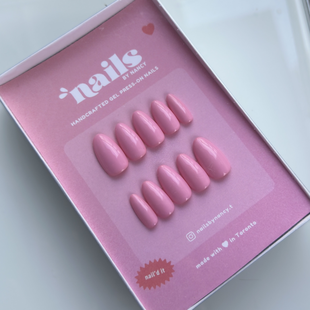 Pink Press on Nail Set