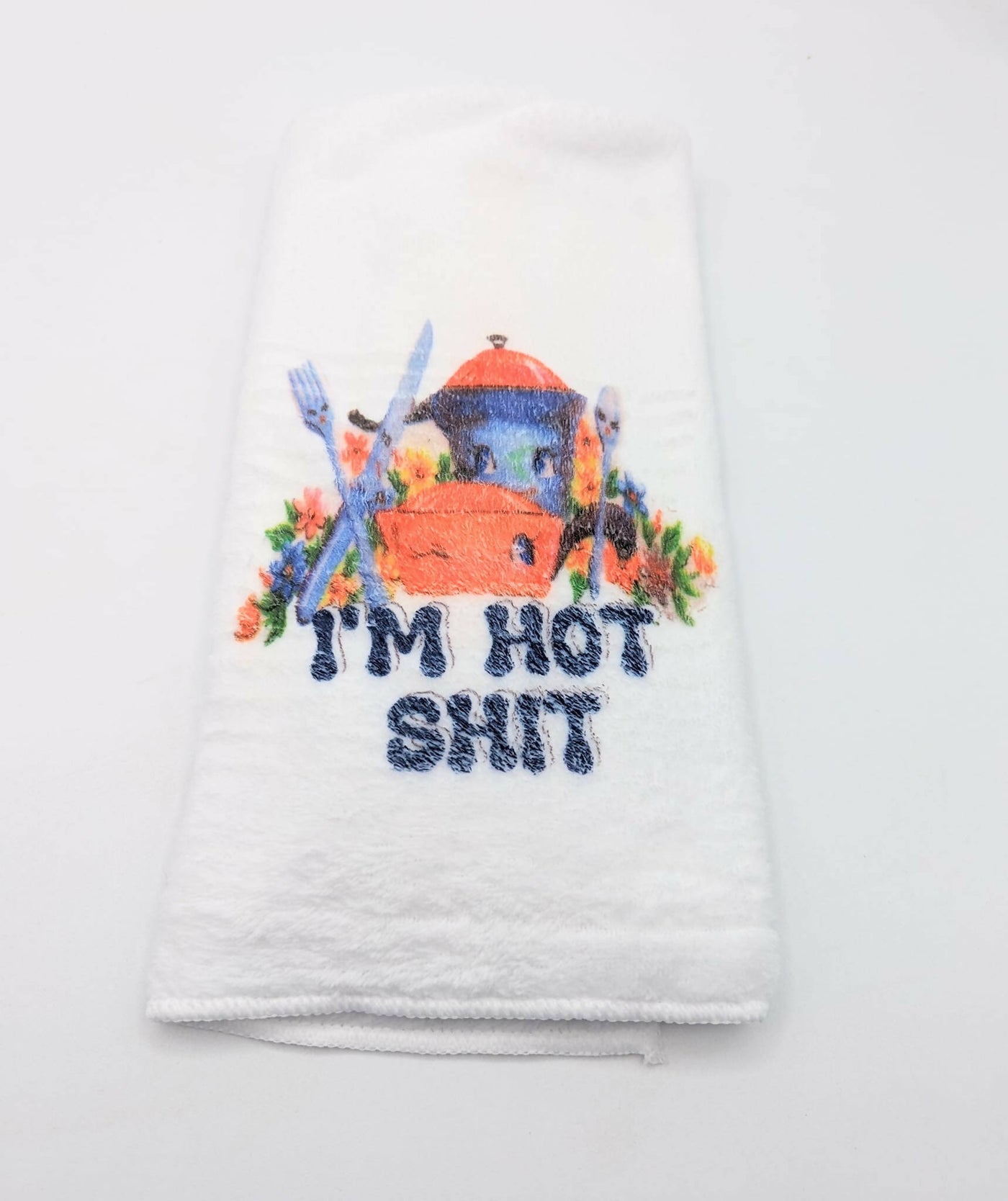 I'm Hot Shit Fluffy Kitchen Hand Towel