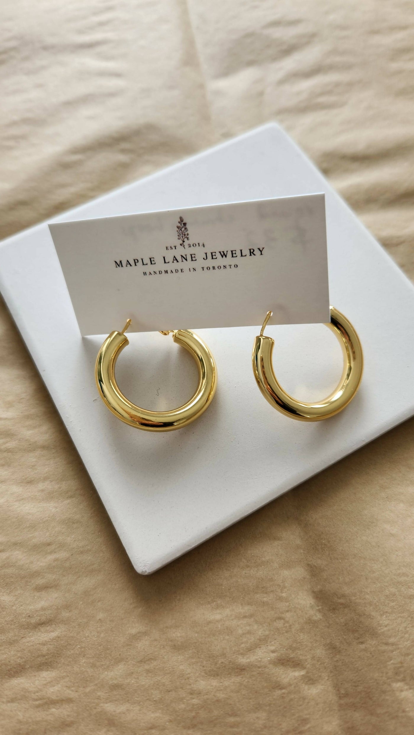 Round Gold Chunky Hoops