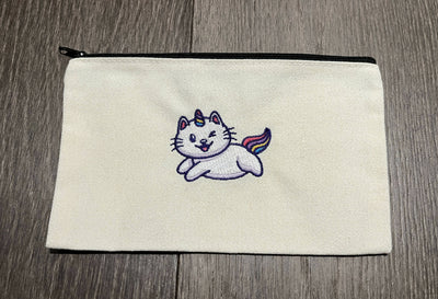 Embroidered Zippered Bag
