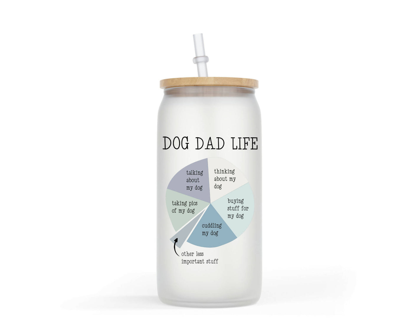 Dog Dad Life Glass Tumbler