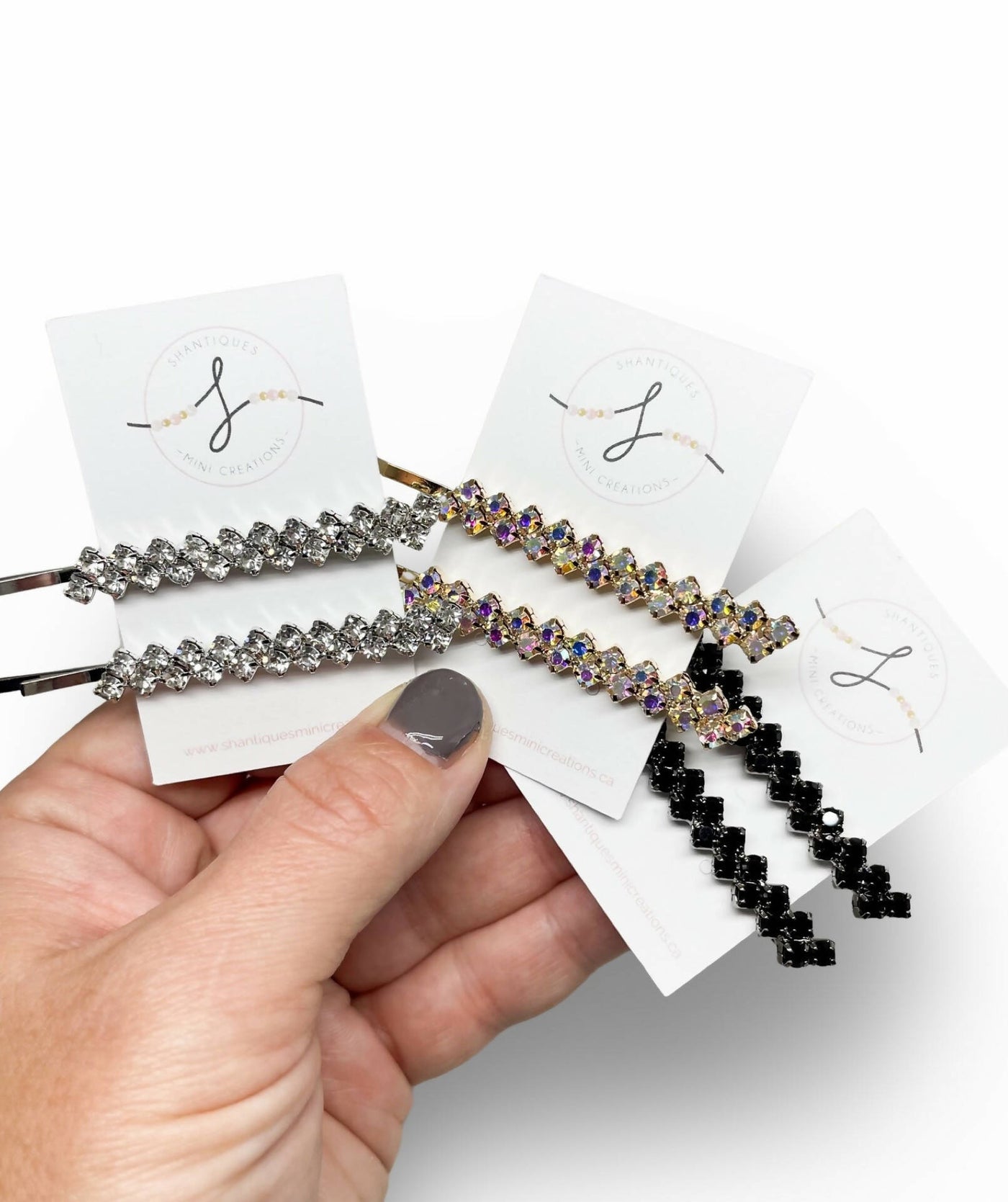 Hair Accessory Sets - Pearls/Rhinestone Bars
