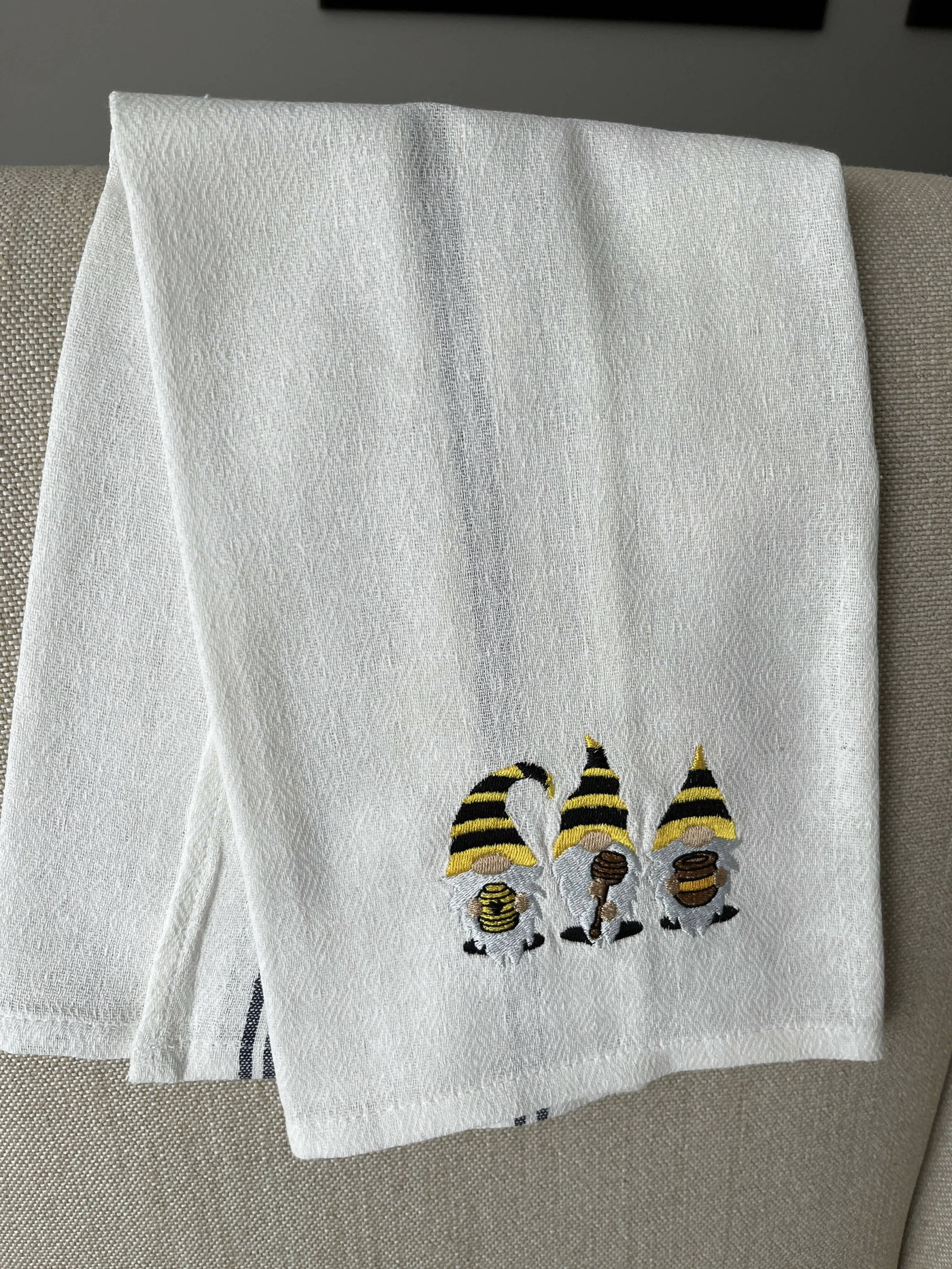 Bee Gnomes Tea Towel