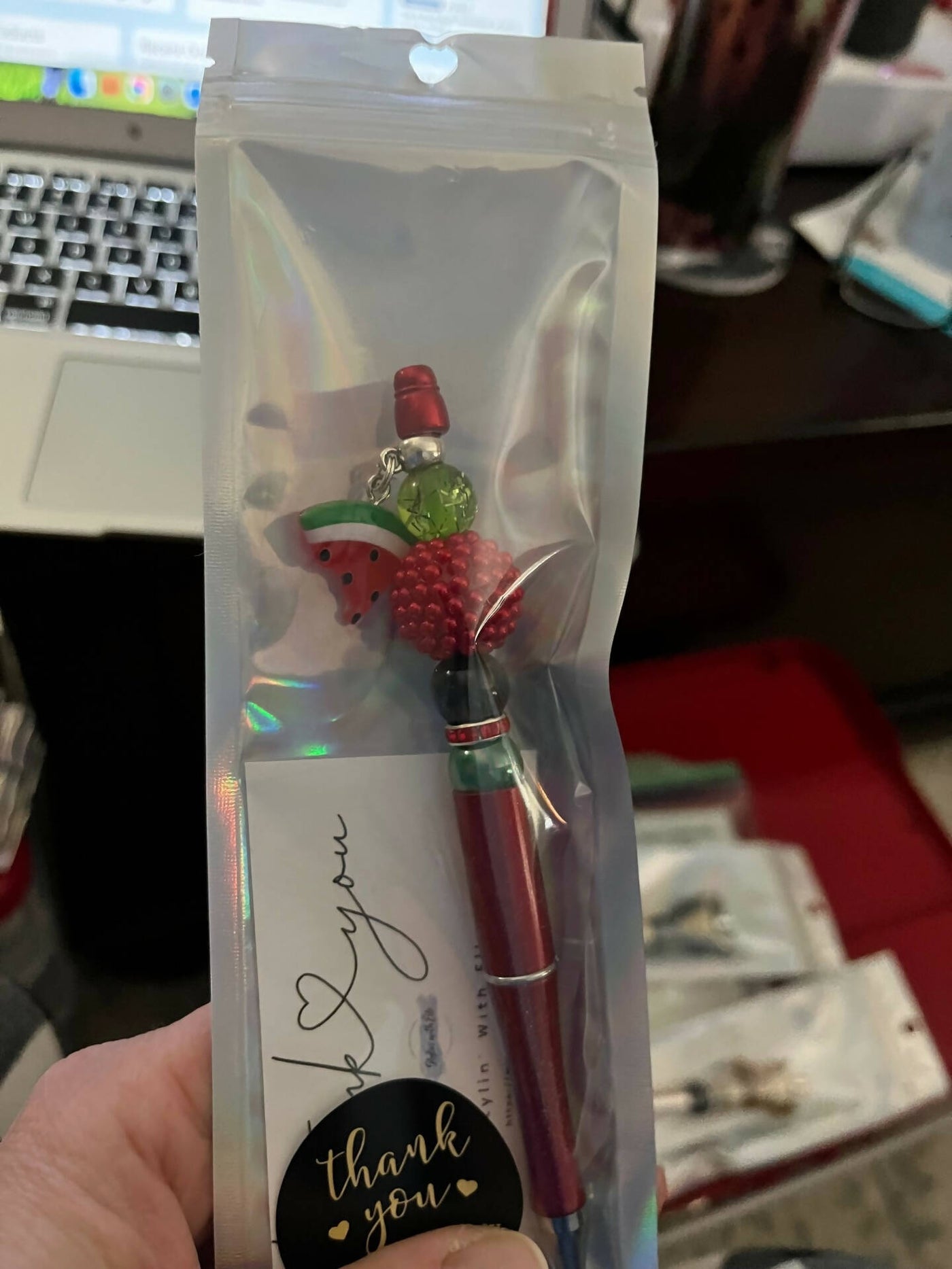 Watermelon Pen with Charm