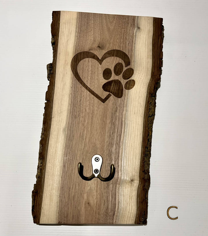 Paw Print Heart Leash Hook