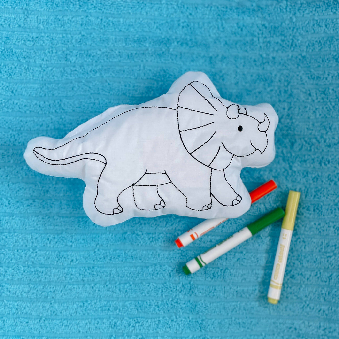 Triceratops Colouring Doll