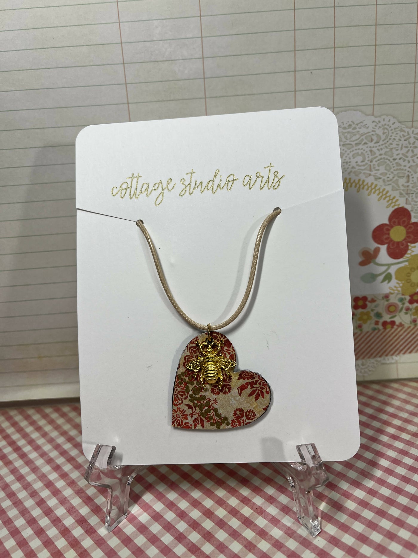 Heart Pendant with Charm